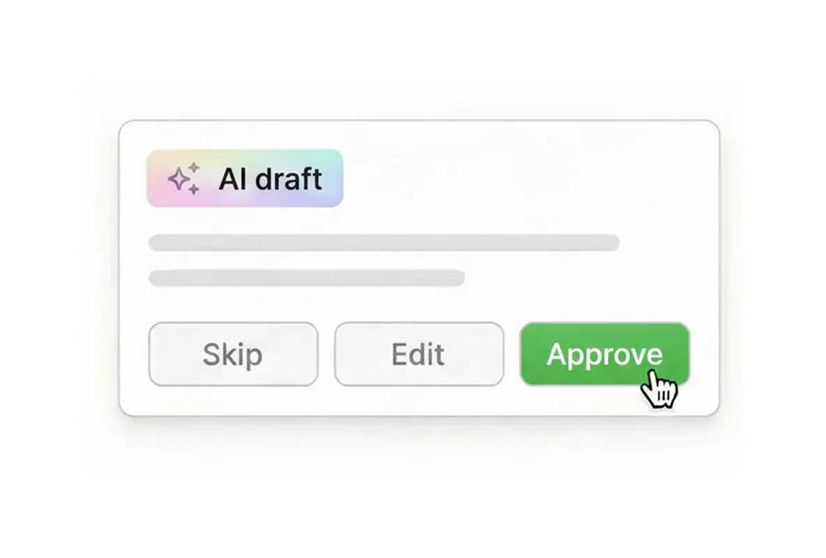 Extrovert interface showing an AI-drafted LinkedIn comment awaiting approval
