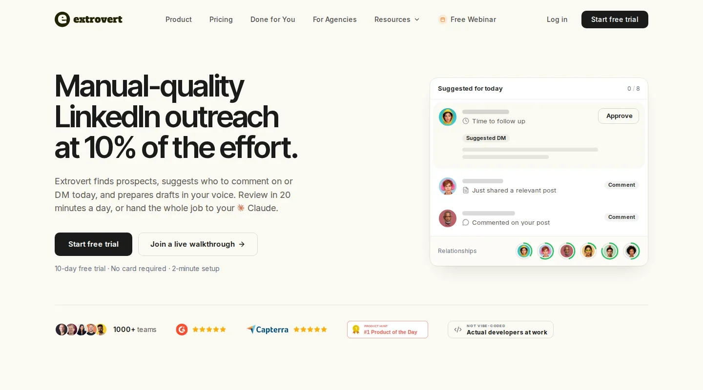 Extrovert keeps prospect activity, comments and DMs together